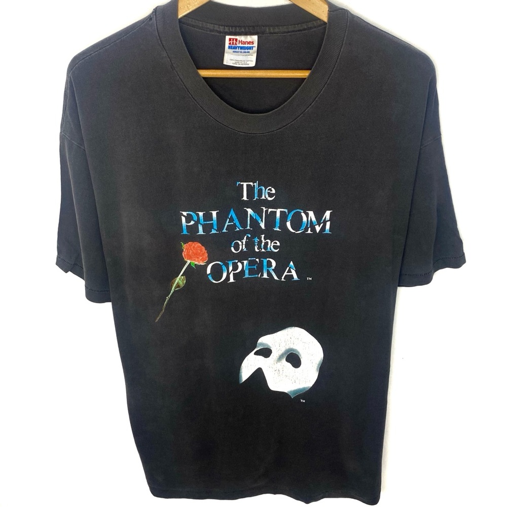 Vintage 80’s The Phantom Of The Opera Black Single Stitch T Shirt Made In USA XL